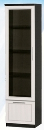 Шкаф средний с ящиком и стеклодверью ДЛЯ ГОСТИНОЙ ШСЯС-450 Венге/Дуб выбеленный в Барнауле - barnaul.mebel54.com | фото