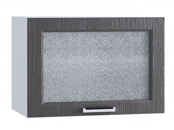 Шкаф верхний горизонтальный со стеклом 609, ШВГС 609 (Клен серый/корпус белый) в Барнауле - barnaul.mebel54.com | фото