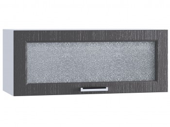 Шкаф верхний горизонтальный со стеклом 800, ШВГС 800 (Клен серый/корпус белый) в Барнауле - barnaul.mebel54.com | фото
