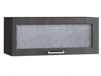 Шкаф верхний горизонтальный со стеклом 800, ШВГС 800 (Клен серый/корпус венге) в Барнауле - barnaul.mebel54.com | фото