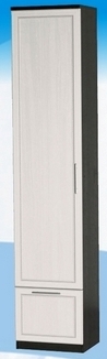 Шкаф высокий с ящиком ДЛЯ ГОСТИНОЙ ШВЯ-450 Венге/Дуб выбеленный в Барнауле - barnaul.mebel54.com | фото