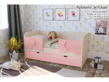 Соня Кровать детская 2 ящика 1.8 Розовый глянец в Барнауле - barnaul.mebel54.com | фото