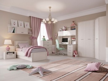 Спальный гарнитур для детской Элана Бодега белая в Барнауле - barnaul.mebel54.com | фото