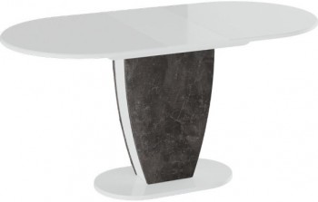 Стол обеденный «Монреаль» Тип 1 (Белый глянец/Моод темный) в Барнауле - barnaul.mebel54.com | фото